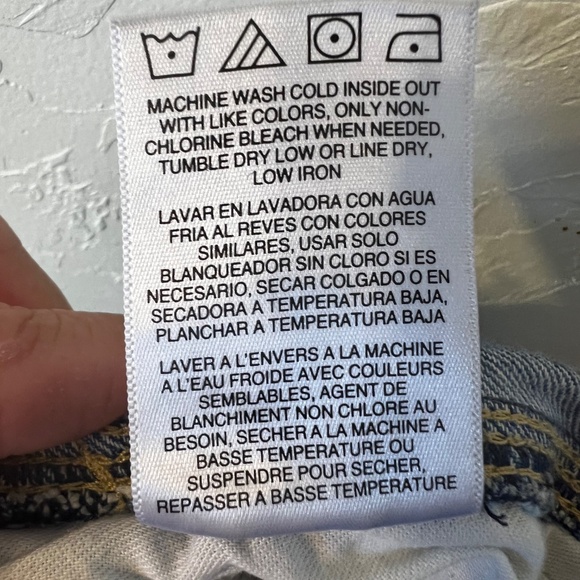 Vintage Lee Carpenter Jean High Rise Dungaree Shorts Size 27 Medium - Picture 10 of 10